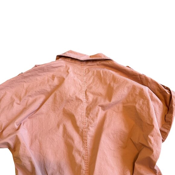 Pistola Coral Shorts Romper Short Sleeves Drawstring Waist Cotton Size Medium - Picture 8 of 10